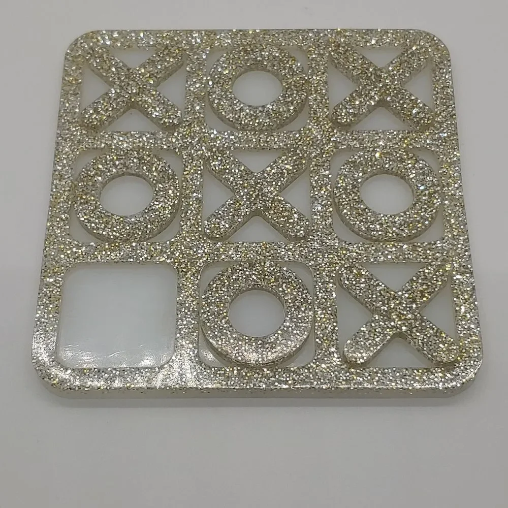 Tic-Tac-Toe Glitter Game Board